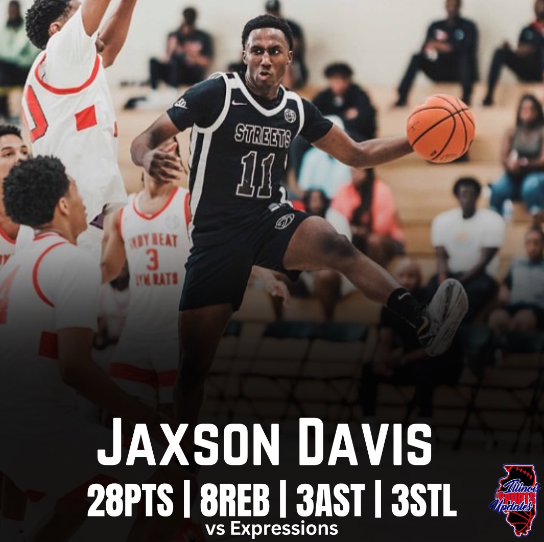Illinois Sports Updates (@sports4illinois) on Twitter photo 2027 Jaxson Davis with a dominant 28pts, 8reb, 3ast, 3stl in 72-63 win over Expressions. <a href="/_JaxsonDavis/">Jaxson Davis</a> <a href="/MeanstreetsEYB/">Nike Meanstreets</a> <a href="/WTHS_BD_Bball/">Warren Township High School Boys Basketball</a> 2027 Jaxson Davis with a dominant 28pts, 8reb, 3ast, 3stl in 72-63 win over Expressions. <a href="/_JaxsonDavis/">Jaxson Davis</a> <a href="/MeanstreetsEYB/">Nike Meanstreets</a> <a href="/WTHS_BD_Bball/">Warren Township High School Boys Basketball</a>