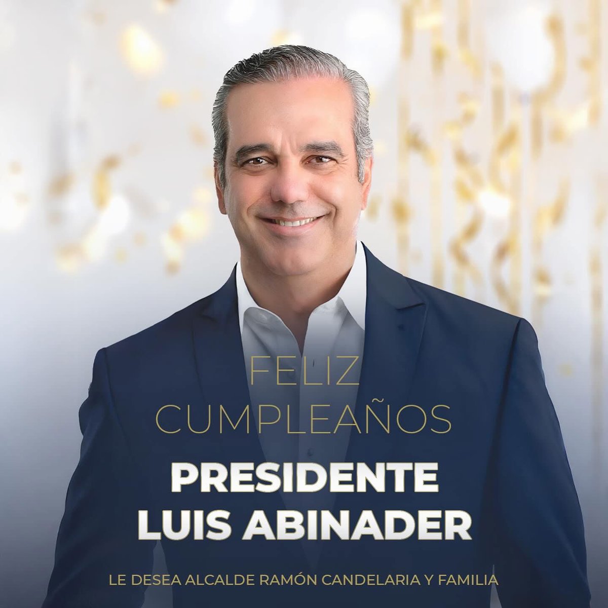AlcaldiaBCh's tweet photo. Presidente @luisabinader,

En nombre nuestro, mi familia y el municipio de Boca Chica, le extendemos nuestras más sinceras felicitaciones.

Que Dios le continúe dando sabiduría, salud y fortaleza para seguir guiando nuestra nación por el camino del progreso. https://t.co/RhcqbcrOl9