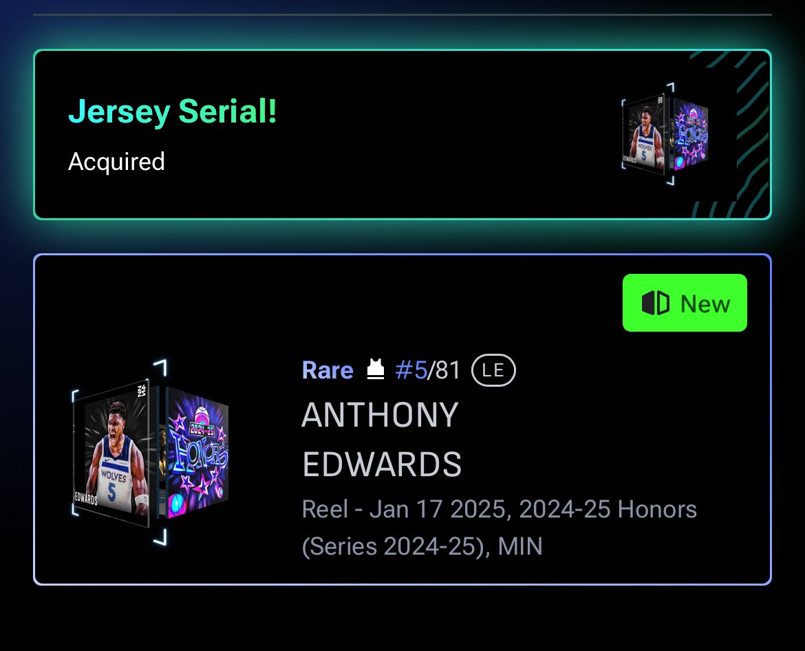 JJLsmith (@jjlsmith2) on Twitter photo Heading to the <a href="/NBATopShot/">NBA Top Shot</a> event in Vegas tonight & I just happen to rip this beauty at the bar beforehand!
1st Special serial pull in a couple years! We partying tonight ❤️ Heading to the <a href="/NBATopShot/">NBA Top Shot</a> event in Vegas tonight & I just happen to rip this beauty at the bar beforehand!
1st Special serial pull in a couple years! We partying tonight ❤️
