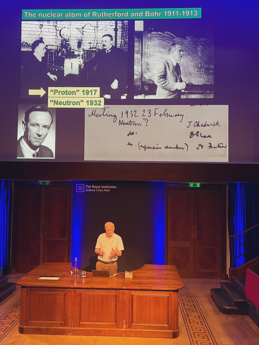 mitzideluca's tweet image. A real treat to attend @closefrank’s lecture @Ri_Science: From Becquerel to Oppenheimer: The Science of the Nuclear Age. A fascinating journey from radioactivity’s discovery to nuclear power’s impact. An engaging, thought-provoking evening. #NuclearAge #DestroyerOfWorlds