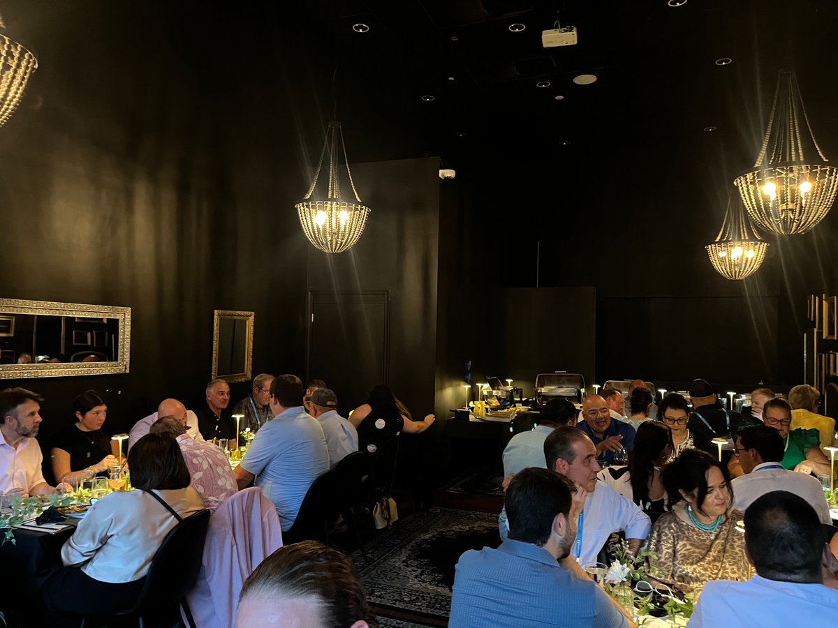 AACo President <a href="/thesuperteacher/">Dustin J. Williams 📚</a>, former AACo President <a href="/sarahbenatar/">Sarah Benatar</a>, and Yuma Supervisor <a href="/mpancra1/">Lynne Pancrazi</a> at the CSA dinner in Philadelphia.