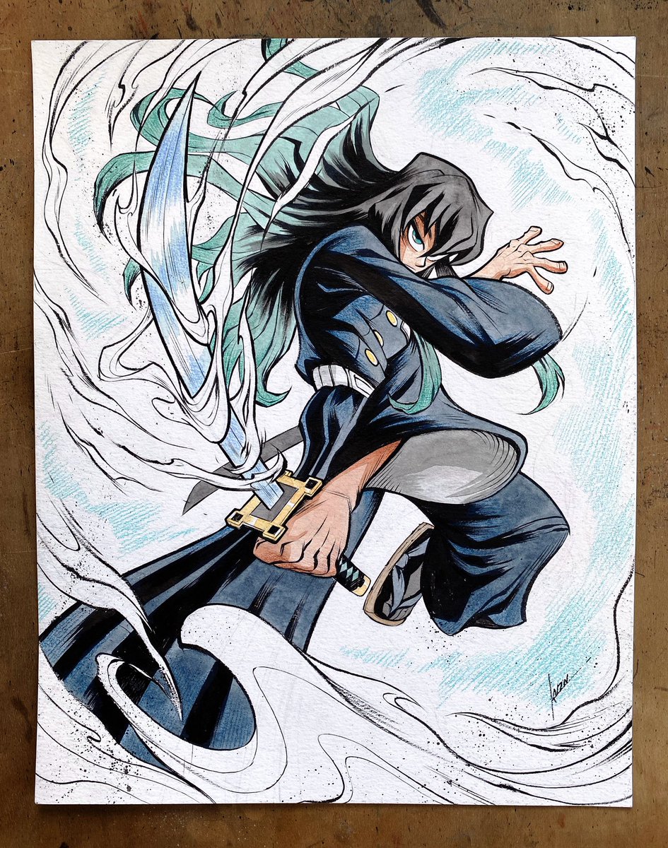 colorreaper's tweet image. 🗡️ Muichiro Tokito 🗡️
Mixed media commission.
Those movies are gonna be wild.
#DemonSlayer