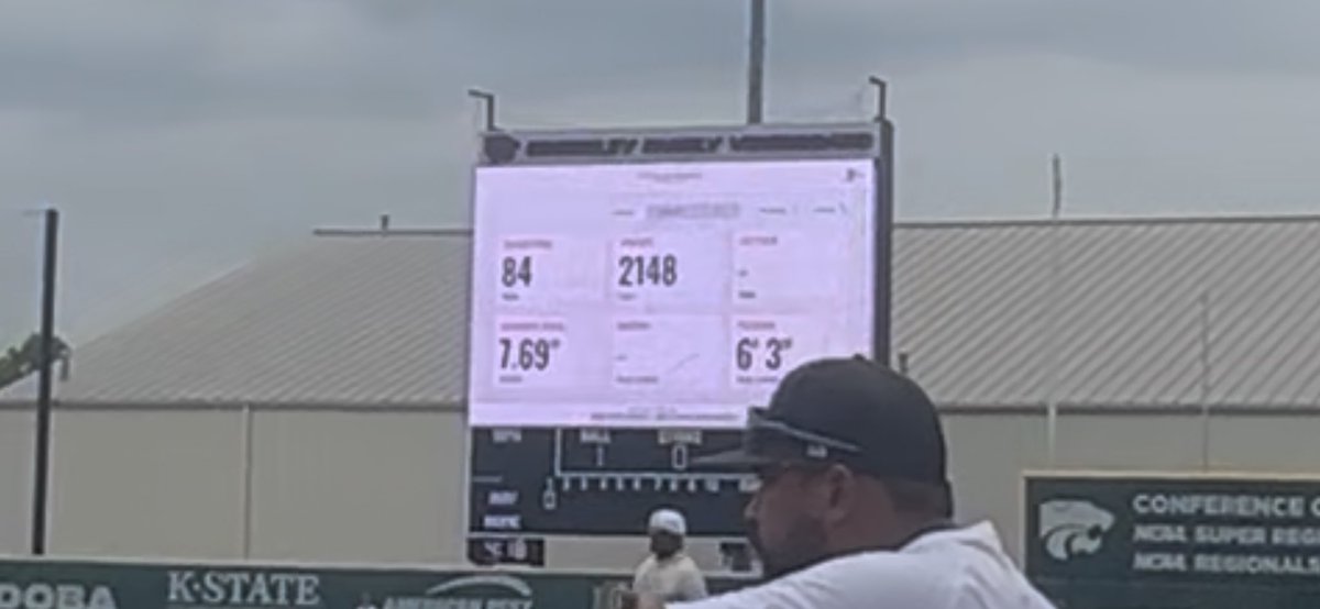 Andrew_poss4's tweet photo. Had an amazing outing today at @KStateBSB, I went 6 innings, only allowing 2 hits, I had 5K’s, 5 BB, and had a .100 BAA. I threw 57/98 pitches for strikes. 
Sat 79-82 FB, T84, 2148 RPM. 67-69 CB, 2229 RPM, with 17.76” of break. 
73-75 CH, 1780 RPM. 

@WAA_Cervantez 
@kstatesports https://t.co/ojRYPyp4iN