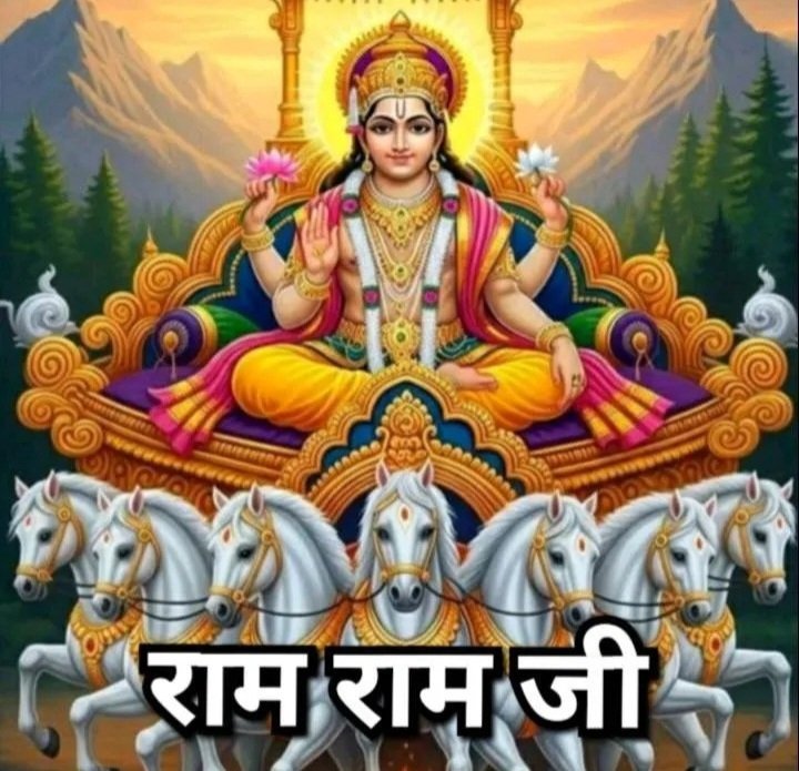राम राम सा नमो सूर्यदेवाय वंदन प्रणाम 🤗☕️👈

      🚩卐 #ॐ_सूर्याय_नमः 卐🚩

#ॐ नमो जय #सूर्यदेवाय जग से #अंधियारों को मिटाये #चारो वेद की ज्योति #दिवाकर #कश्यप की आँखों के #तारे माता अदिति के #राजदुलारे ।।।

#ॐ_घृणि_सूर्याय_नम 🙏🚩
#शुभ_प्रभात_वंदन 🤗☕️👈