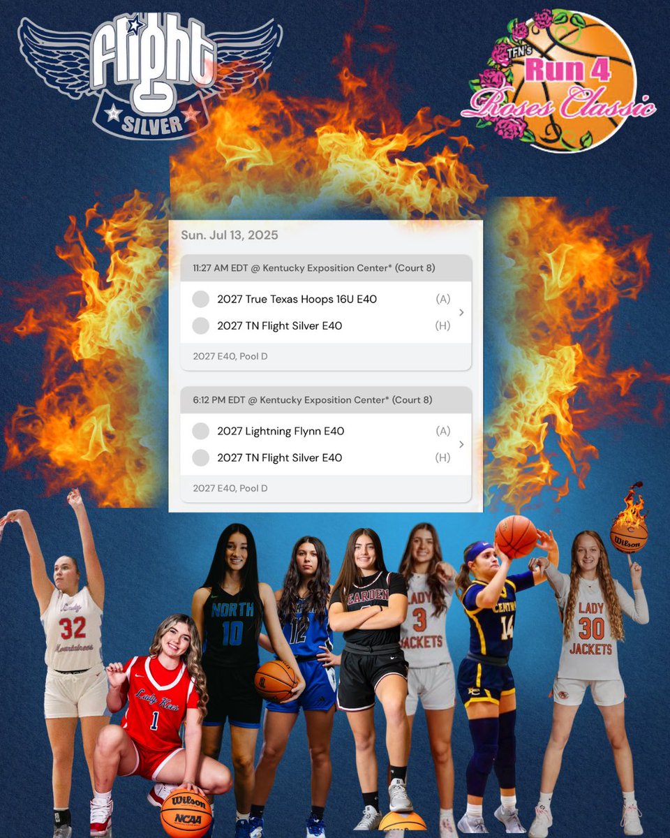 Vez Smith (@coachvez4) on Twitter photo Day 4 <a href="/Elite40League/">Elite 40 League</a> bump! Send every media you have🎥🍿 pull up court 8 at 11:27 to watch these girls!
<a href="/TNFlightEYBL/">Tennessee Flight EYBL</a> <a href="/TFNsRun4Roses/">TFN's Run 4 Roses</a> Day 4 <a href="/Elite40League/">Elite 40 League</a> bump! Send every media you have🎥🍿 pull up court 8 at 11:27 to watch these girls!
<a href="/TNFlightEYBL/">Tennessee Flight EYBL</a> <a href="/TFNsRun4Roses/">TFN's Run 4 Roses</a>