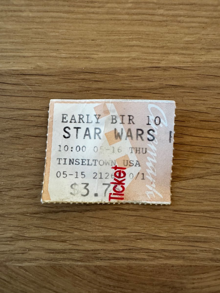 was digging around in some old bins and found my episode ii ticket from 2002 🤯