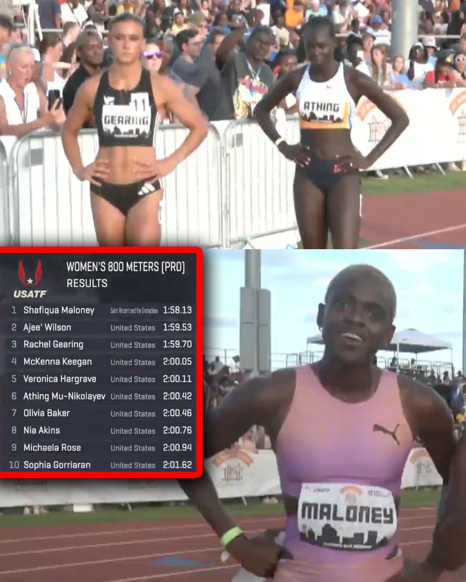 🇻🇨Shafiqua Maloney 1:58.13 to win Ed Murphey Classic 800m!

🇺🇸Athing Mu-Nikolayev with a 2:00.42 season's best in 6th