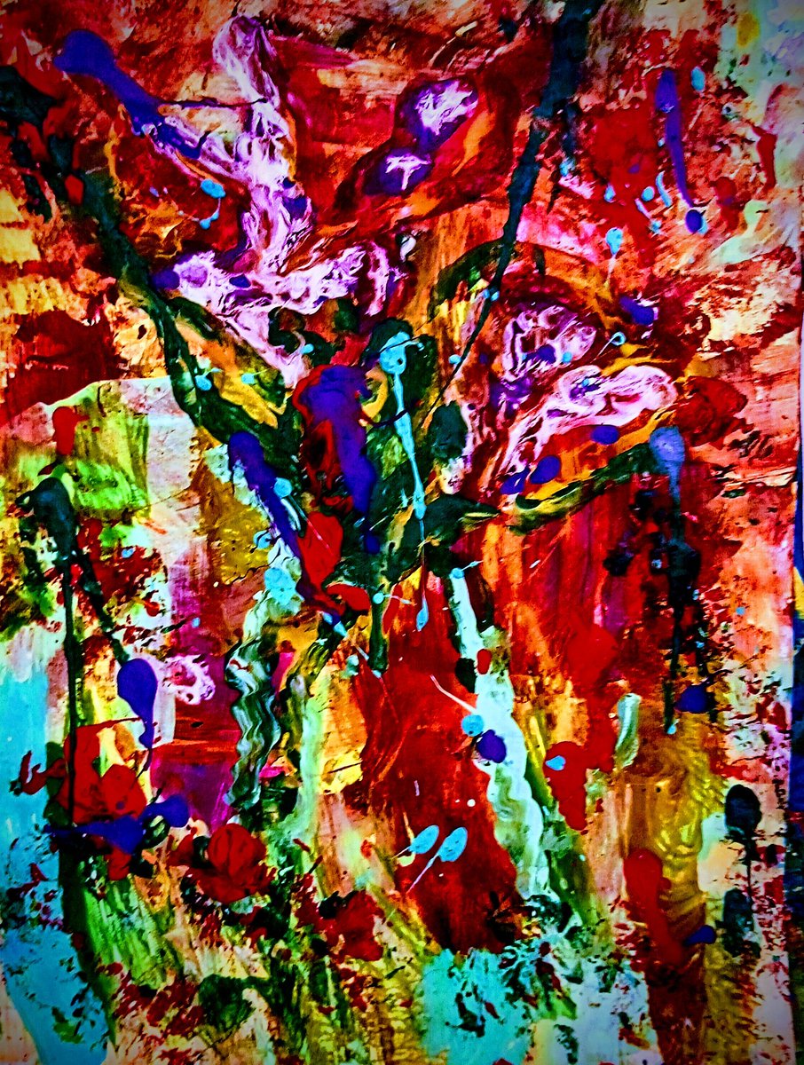 "Our happiness depends on the decisions we make, so make positive decisions!" #abstractpainting #ArtistOnTwitter