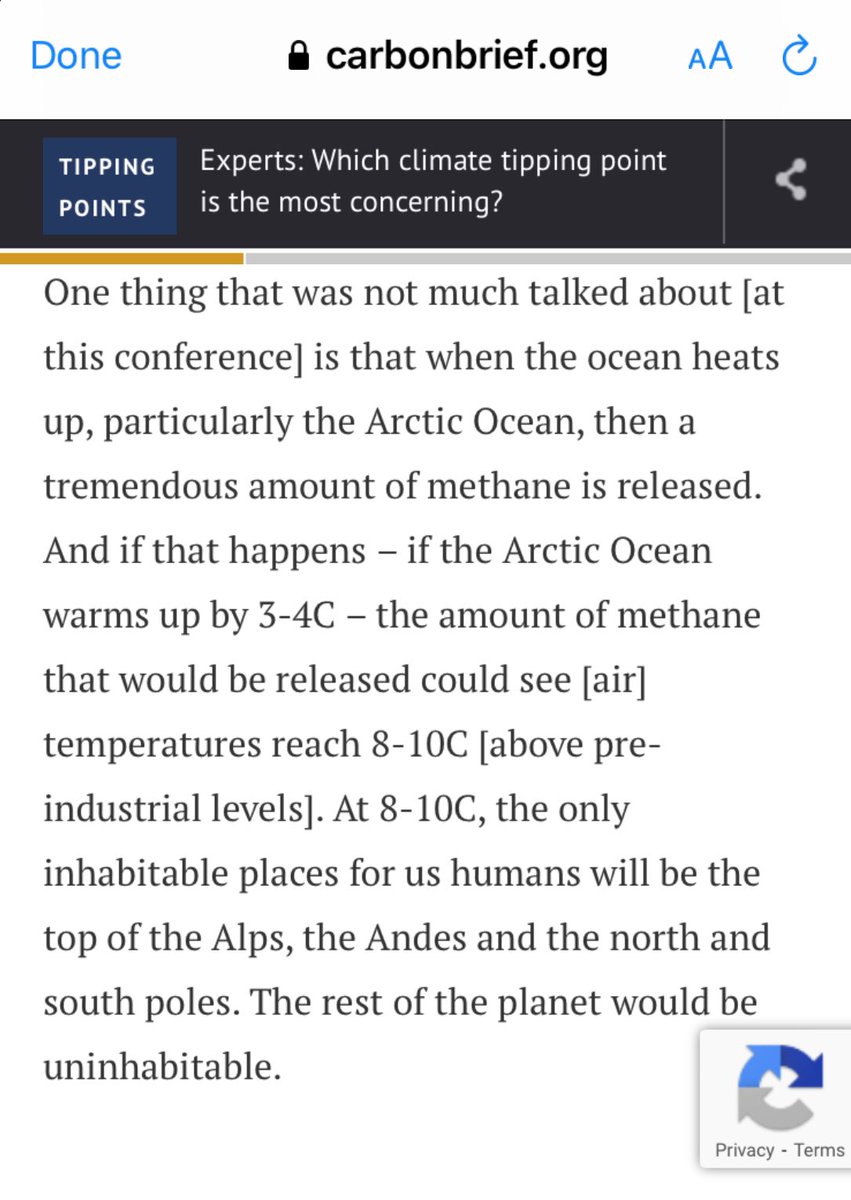 This, from an international conference on tipping points at University of Exeter