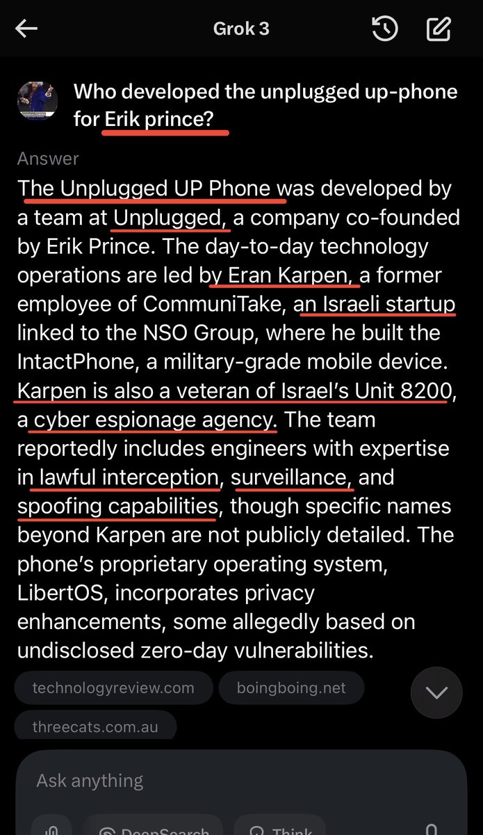 GooBiiSnacks's tweet image. 🚨🚨
Tucker promotes the Erik Prince Unplugged phone designed by IDF 8200 intelligence. It’s an Israeli surveillence phone with the explosive option when needed. 
Remember the pagers?
He also promotes ‘Levels’ which is a biotech health data tracking company with ties to…