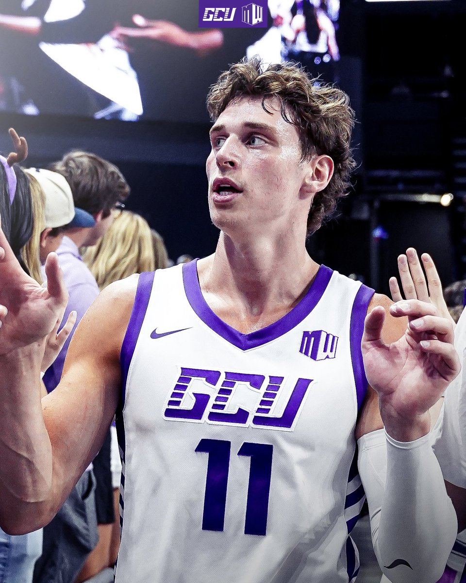 GCU_MBB's tweet image. Which jersey will look the best with that new @MountainWest patch? ๐ค๐ชก