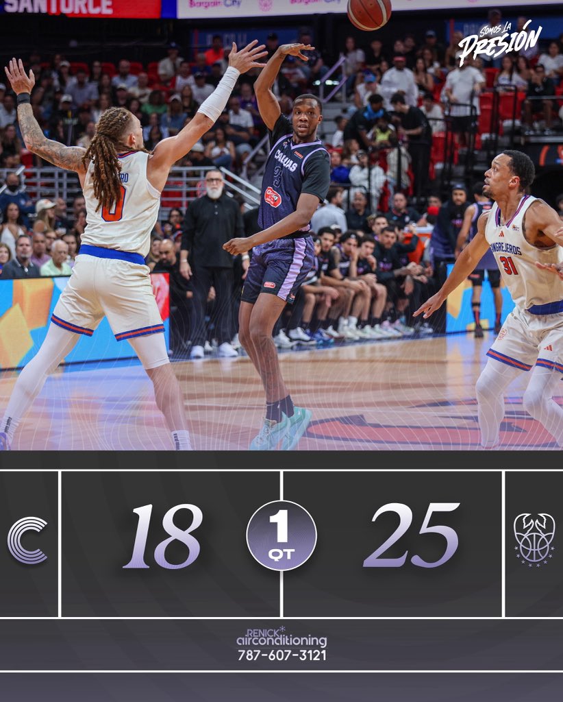 criollosbsn's tweet image. ¡Se acabó el primer cuarto! 

Santurce 25 
Caguas 18 

#criollos #bsn #lapresion #somoslapresion #caguas