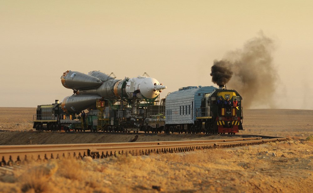 Can we all agree that transporting rockets by train is incredibly cool?
