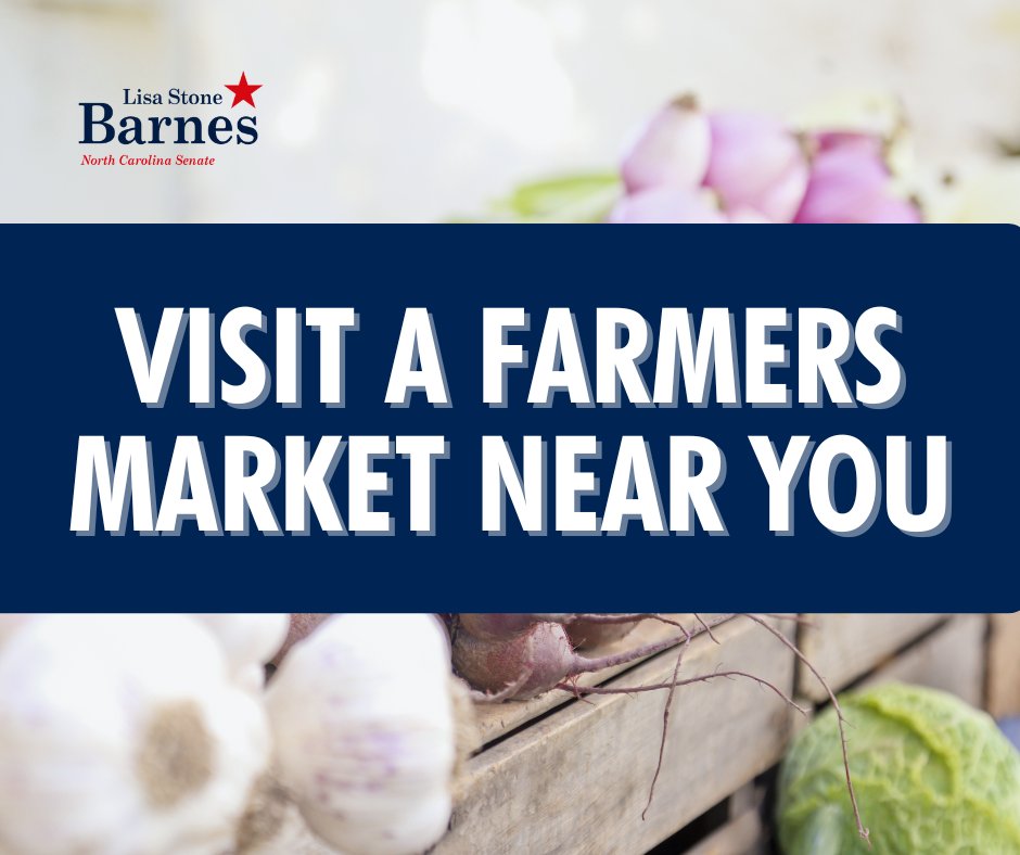 Nothing says summer in North Carolina like a Saturday morning at your local farmers market!

Visiting local farmers markets is a  great way to support our farmers and find fresh produce across Nash, Franklin and Vance Counties!

#ncpol