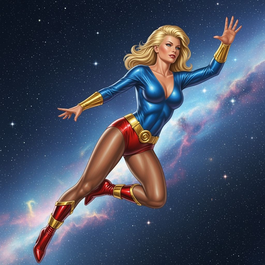 RayPFrancisco's tweet image. Took @AdvOfUltraGirl &apos;s ChatGPT prompt and ran it through Nightcafe (pic #1 &amp;amp; #2) and Leonardo AI (pic #3 &amp;amp; #4). Some tweaking of the prompt was required to get the right pics.💙❤💛
#AIGenerate #Superheroine