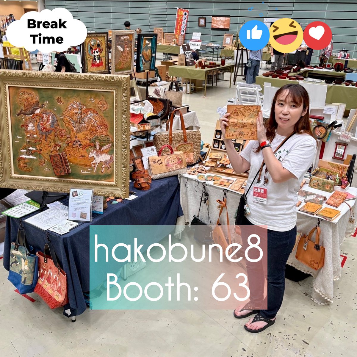 hakobune8_fc's tweet image. #信州ハンドクラフトフェスタ 
二日目が始まりました❣️

昨日は奥がアートエリアだったんですが
かなり入りにくいようだったので
レイアウトを変えてみました(*´꒳`*)

手前の絵画も気軽に触ってくださいね〜
レザーカービングアートを
生で感じてもらえるとうれしいです🥰
#BLGHAT #SUNPRO #NAGANO