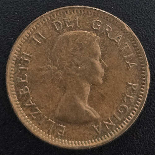 AllNations1949's tweet image. Rare error Canada cent realized $825 in our auction today Lot 183 Canada Brown Unc 1955 No Shoulder Fold QEII Cent $800 #ErrorCoins #NoShoulderFold allnationsstampandcoin.com/auction-this-w…