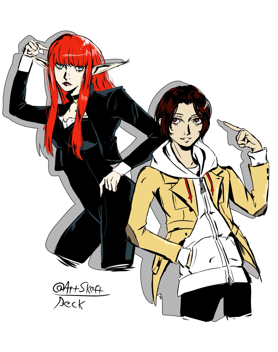 ArtSkeff's tweet image. Some Atlus redhead sketches
#MetaphorReFantazio #Persona5 #ペルソナ5 #ペルソナ #art