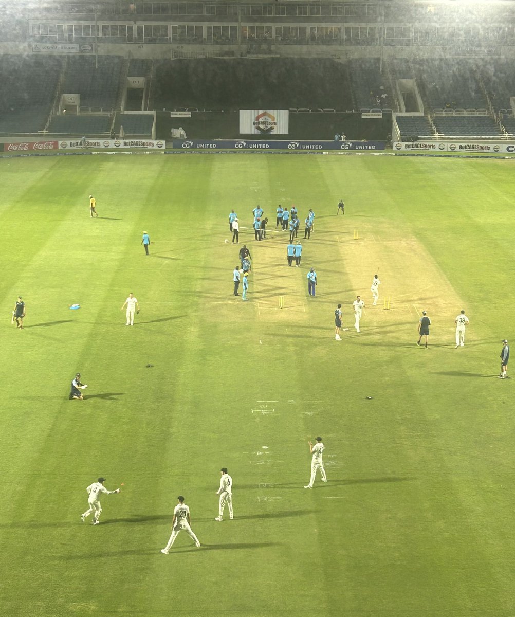 Adam White (@white_adam) on Twitter photo One in a blue shirt is marking the crease with white paint. I’m not sure what the others in blue shirts are doing. <a href="/SEN_Cricket/">SEN Cricket</a> One in a blue shirt is marking the crease with white paint. I’m not sure what the others in blue shirts are doing. <a href="/SEN_Cricket/">SEN Cricket</a>