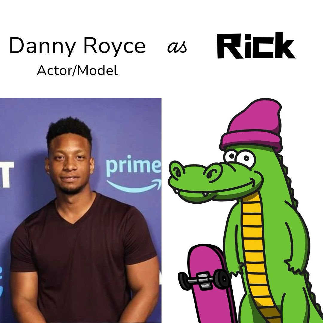 Meet the cast! @iamdannyroyce is a talented actor who has a long list of credits. He is also a model, personal trainer, &amp; hosts his own interview show @black_actors_studio 

In the upcoming <a href="/CoolCrocsNFT/">The AristoCrocs’ Folly🛹🐊</a> cartoon “The AristoCrocs’ Folly” he plays Rick. See it at the end of Summer!
