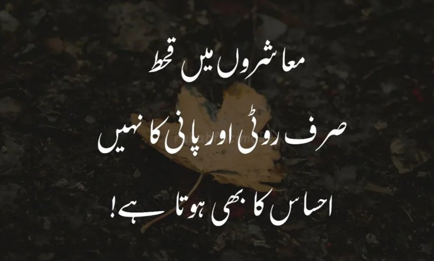 معاشروں میں قحط 
صرف روٹی اور پانی کا نہیں 
حساس کا بھی ہوتا ہے