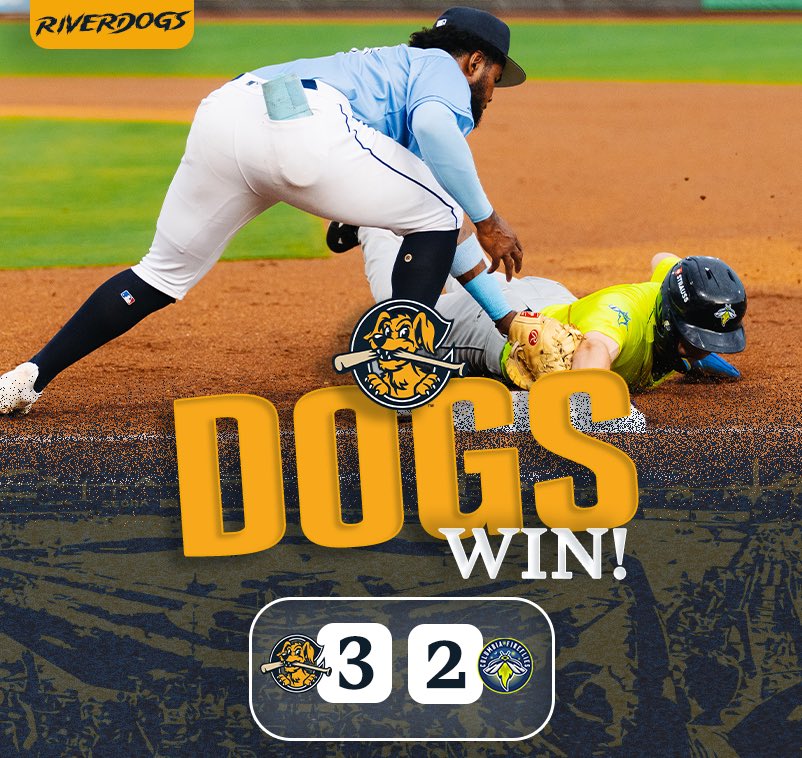 Didn’t let the rain spoil our party 😎

The RiverDogs walk it off in 10 innings after two rain delays, thanks to Angel Mateo’s RBI knock. #DogsWin