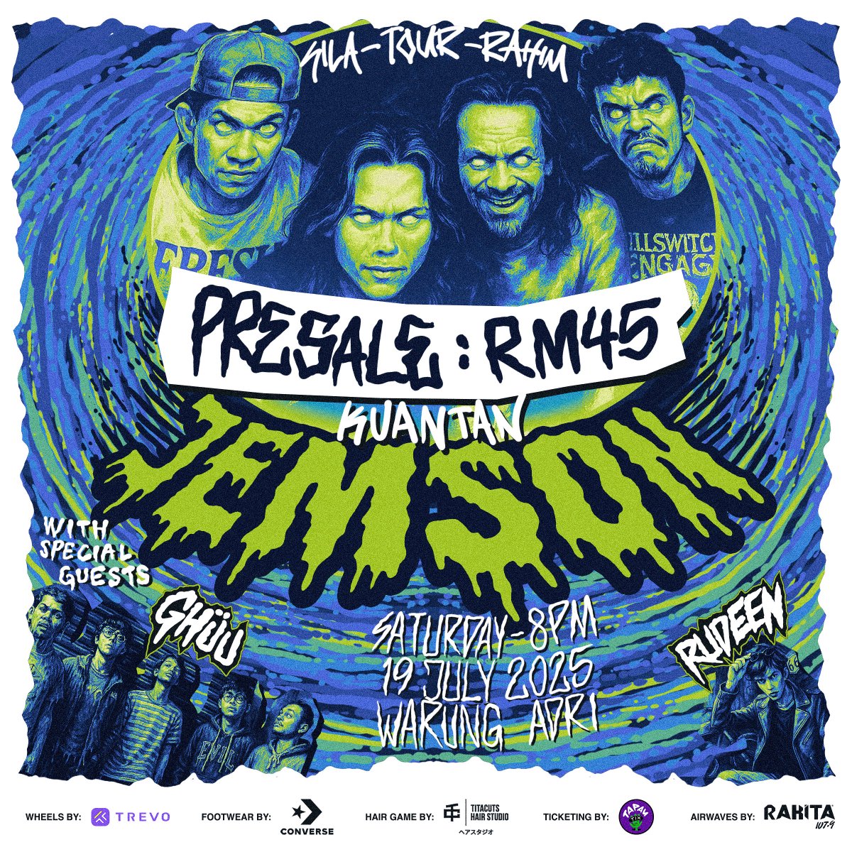 Jumpa 19 Julai Jemson live in Kuantan, east coast! Ft. incredible local acts GHÜU, RUDEEN &amp; Special Guests

Presale tix closing n/w: tapautix.asia/upcoming-shows…