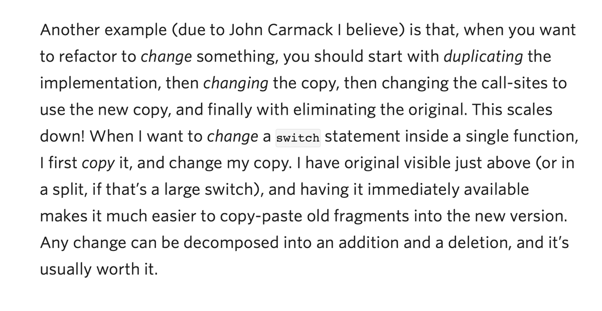 Yes! I do this all the time!

matklad.github.io/2025/07/07/inv…