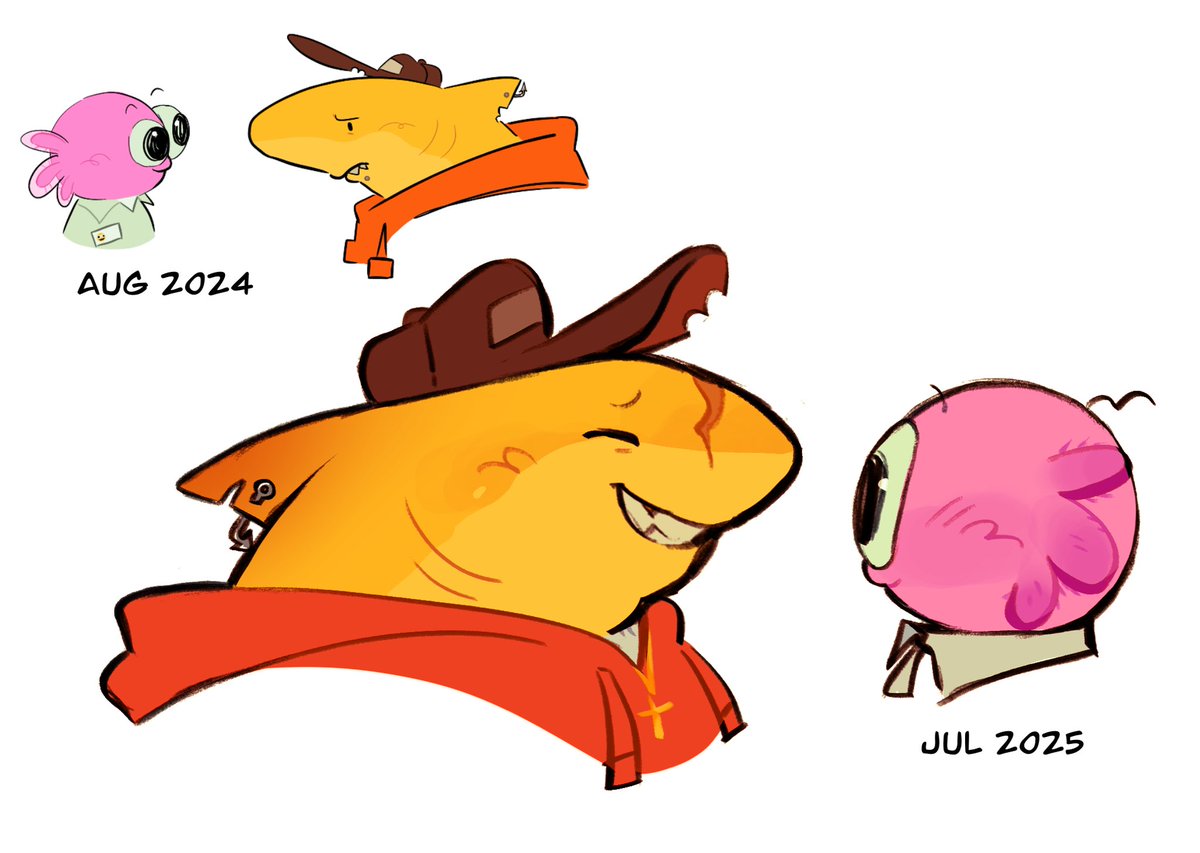 Cute lil redraw from today’s stream! Thank you to everyone who showed up and got to hang out for a bit! 🫶💕