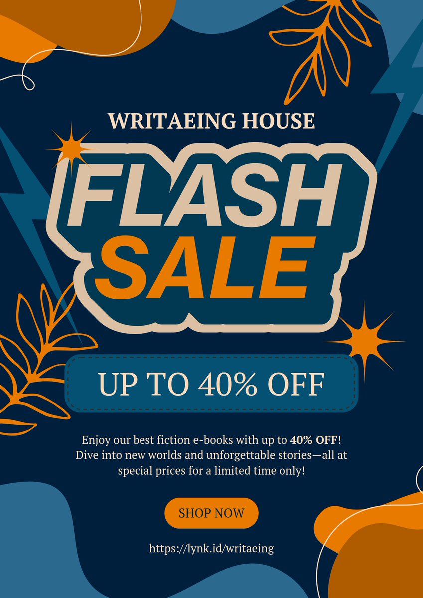 writaeing_'s tweet image. ✨ FLASH SALE ALERT ✨
Only TODAY from 13.00–22.00 WIB! 🕒💥

Grab your favourite e-books at WRITAEING HOUSE with super special prices before it’s gone! 🔥

Jangan sampai kelewatan! Once it's over, it's over 👀

🛒 : lynk.id/writaeing