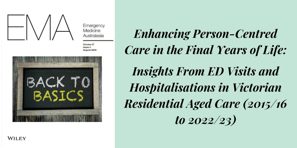 EMAJournal's tweet image. ED presentations from Victorian residential aged care facilities
doi.org/10.1111/1742-6…
#OpenAccess
@prof_cameron
@WileyHealth @acemonline