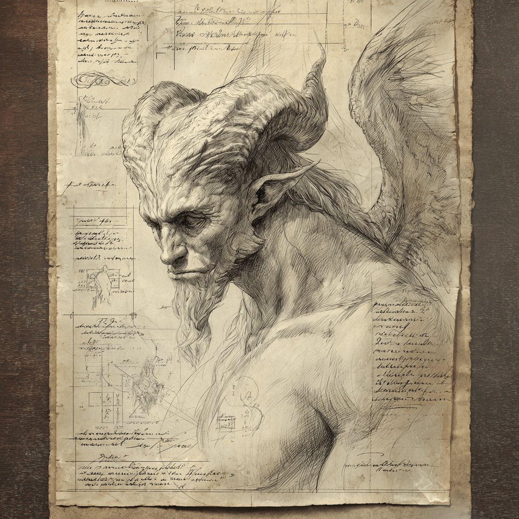 RelajaElNance's tweet image. Anatomy study of mythical Lucifer drawn as a Leonardo Da Vinci-style
Created with @vadooai Excellent Vadoo has everything. I recommend it.

Model
Midjourney 
Made by Vadoo

#Vadoo