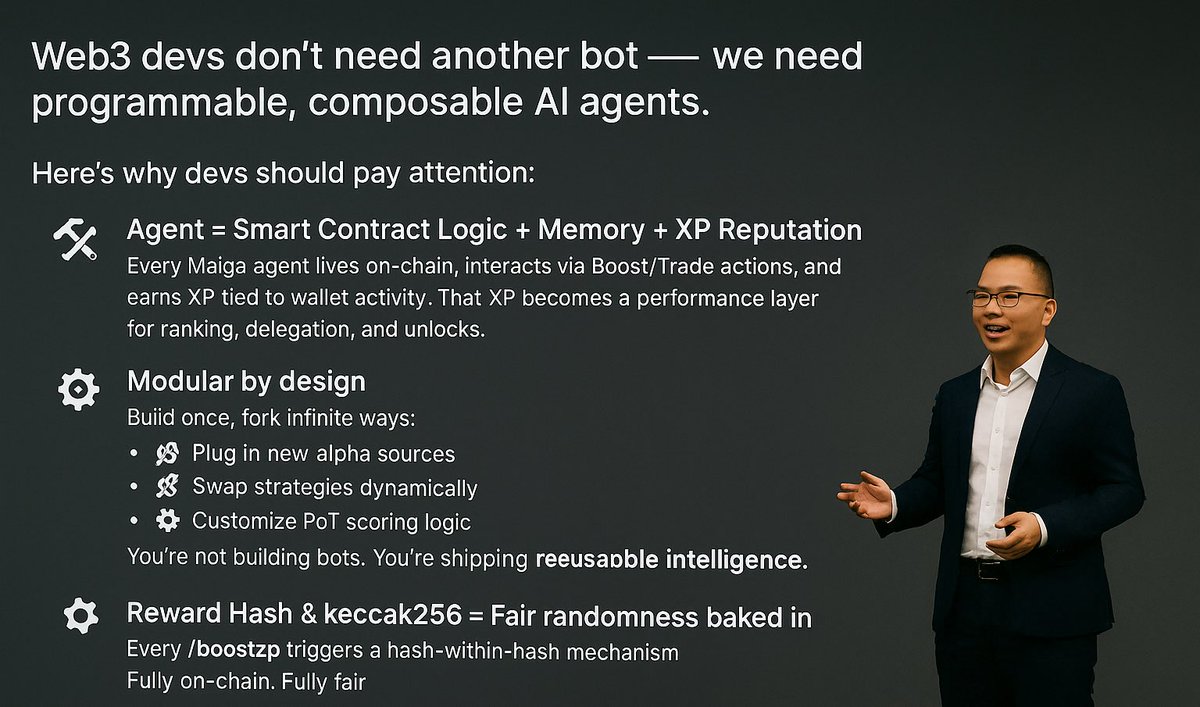 VIVEK | WEB3EXPLORER (@vivekmeena489) on Twitter photo What <a href="/Maiga_AI/">Maiga.ai 🧢🧢</a> is building is not just a better trading tool but it’s a shift in how we think about intelligence onchain.
Whether you are a dev shipping bots or a community member boosting XP, Here is a reasons to believe in Maiga
🔹 Maiga Agents = Modular, Rewardable What <a href="/Maiga_AI/">Maiga.ai 🧢🧢</a> is building is not just a better trading tool but it’s a shift in how we think about intelligence onchain.
Whether you are a dev shipping bots or a community member boosting XP, Here is a reasons to believe in Maiga
🔹 Maiga Agents = Modular, Rewardable