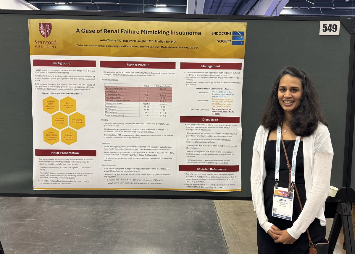 JoyYWu's tweet image. Congrats to some of our #ENDO2025 day 1 poster presenters @StanfordEndo: medical student Ayli Anvaripour, fellow Arita Thatte, and faculty Sun Kim