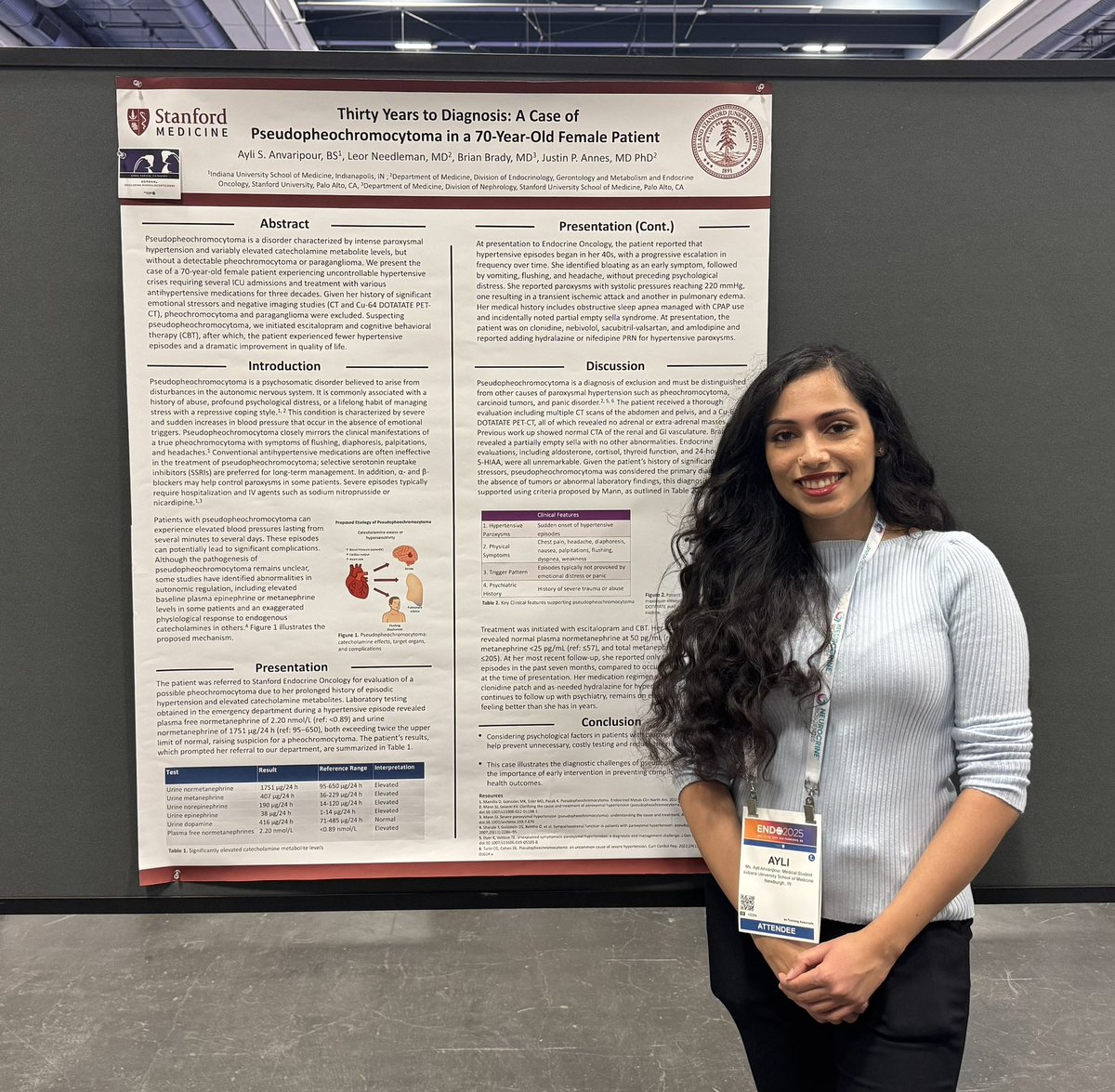 JoyYWu's tweet image. Congrats to some of our #ENDO2025 day 1 poster presenters @StanfordEndo: medical student Ayli Anvaripour, fellow Arita Thatte, and faculty Sun Kim