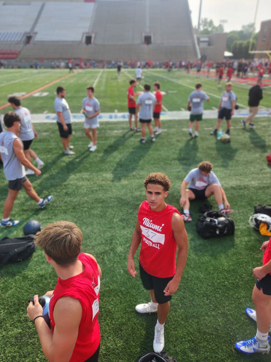 Willtjohnson23's tweet image. | attended the Miami University Academic Mega Camp Thank you to all of the coaches and players that helped me take one step forward in my football career.