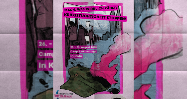 Vom 26. bis 31. August nach Köln zum Rheinmetall-Entwaffnen-Camp!

ydg-online.org/vom-26-bis-31-…