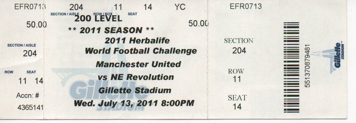 jimbriggs2_jim's tweet image. 13th July 2011. Manchester United played New England Revolution in the Gillette stadium, Foxborough, Massachusetts winning 4-1 in front of 51, 523. Michael Owen, Frederico Macheda (2) and Ji-Sung Park were our scorers. Abdoulie Mansally replied for the Revolution.