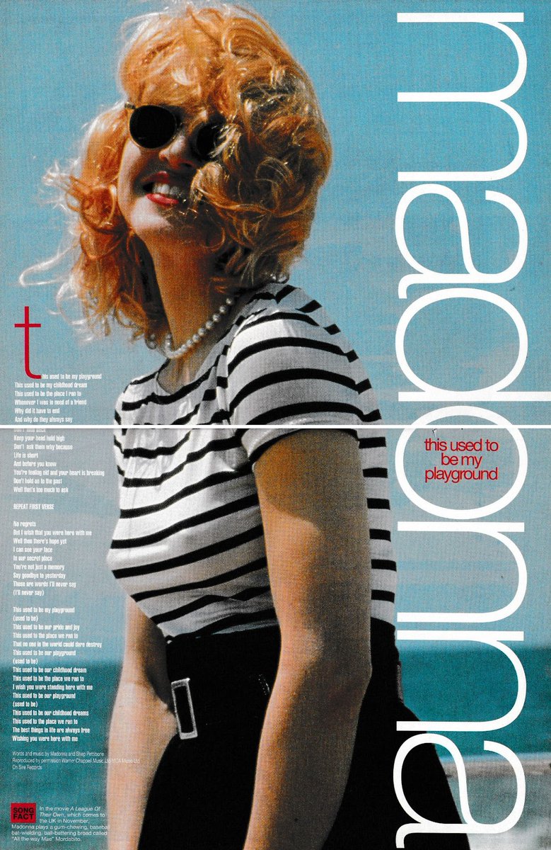 myfizzypop's tweet photo. 33 yrs since #Madonna released #ThisUsedToBeMyPlayground in the UK, back #onthisdayinpop in 1992. Her most haunting ballad since #LiveToTell, it was her first new music since #ImmaculateCollection. This was a grower for me but I ultimately loved it. HARD.
https://t.co/sqBSLCdntk https://t.co/Uk8i95CSFA