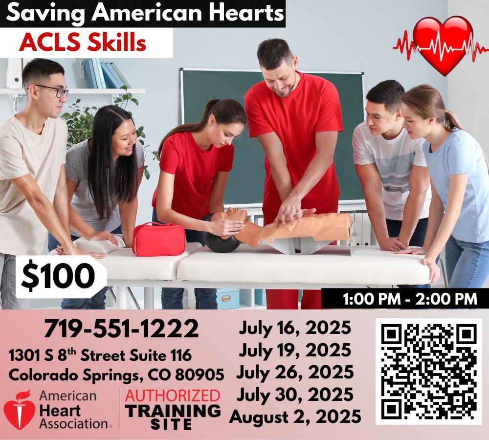 ahaclasses's tweet image. ❤️ ACLS Skills Session
Done with the online part? Come finish your ACLS with our quick, hands-on Skills Session. Real-world practice, expert instructors, stress-free certification.

savingamericanhearts.com/aha-acls-skill…

#ACLSkills #StayPrepared #DenverTraining #HeartcodeDone