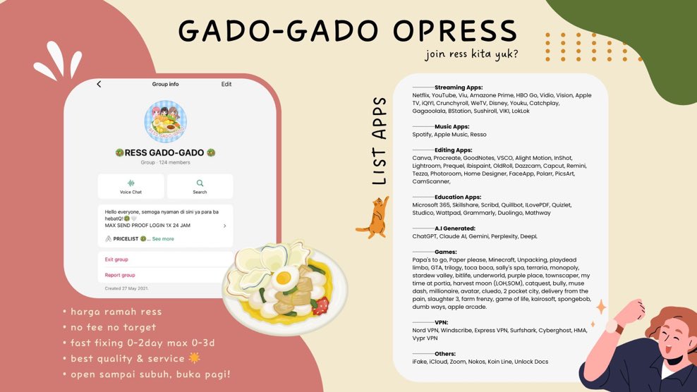 replaxing's tweet photo. gado-gado sedang ōpress āpp prēm, nökos, dll 
nih kak! sering ada prōmo, no fëe no tārget, dan opēn sampai subuh :O

härgà start 5OOp aja! fast fix juga.
mau tanya-tanya? : https://t.co/NzEeR75R2Z
{#zonauang #zonaba} https://t.co/CDSbVKURmX