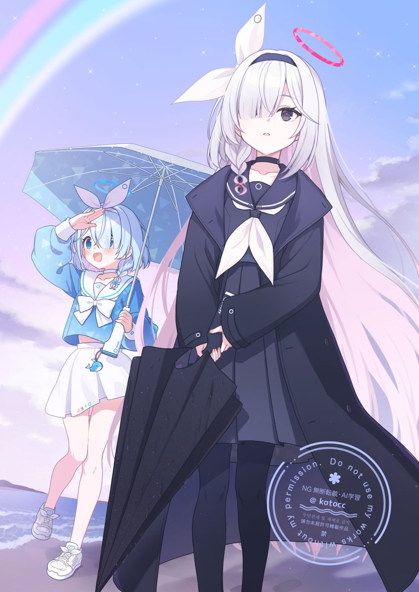 雨上がりのアロナとプラナ
#ブルアカ　#BlueArchive