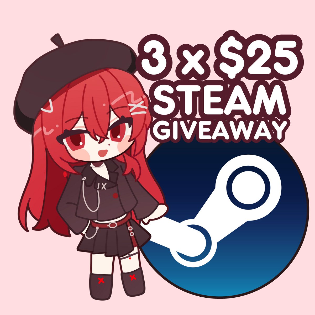 rierajacquie's tweet image. 🎉🎁 STEAM GIFT CARD GIVEAWAY 🎁🎉

Celebrating my third stream anniversary - 3 x $25 Steam Gift Cards are up for grab!  

How to:
🩸 Like &amp;amp; RT this post (no QRT)
🩸 Comment a game you&apos;d like me to play!

Note: currency is in AUD 🥰

Ends on 31st July, 11:59 PM AEST!