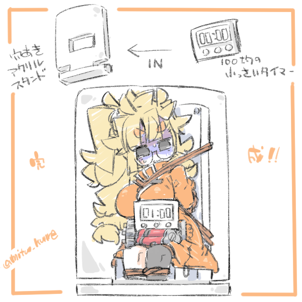 ° ω °) 穴の開いたアクスタを用意して 100均の小っさいタイマーはめて アクスタイマーとか作れたら 楽しそうだよねっていうやつ 