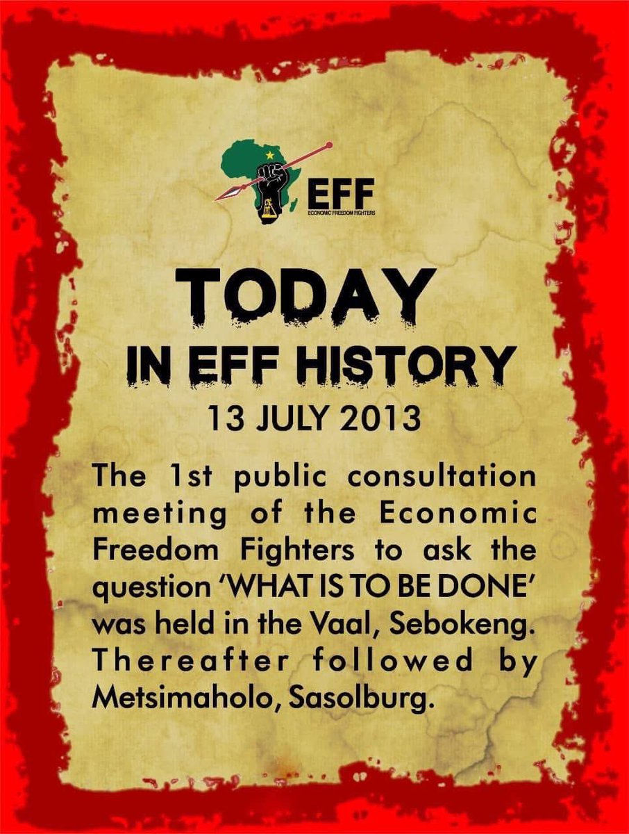 Leon_Trotsky6's tweet image. We don’t regret this day , we are the Economic Freedom Fighters #EFF12thanniversary #EFFTurns12