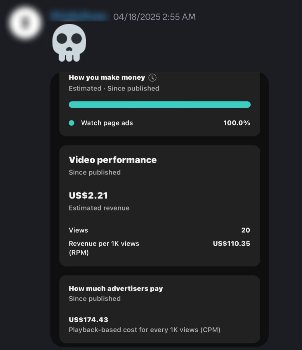 $110.35 RPM 🤯🤯🤯
While you beg for views, others are squeezing YouTube like a cash machine.
Keep guessing or Retweet + comment “110” and I’ll show you how it’s actually done. [Must Be Following]