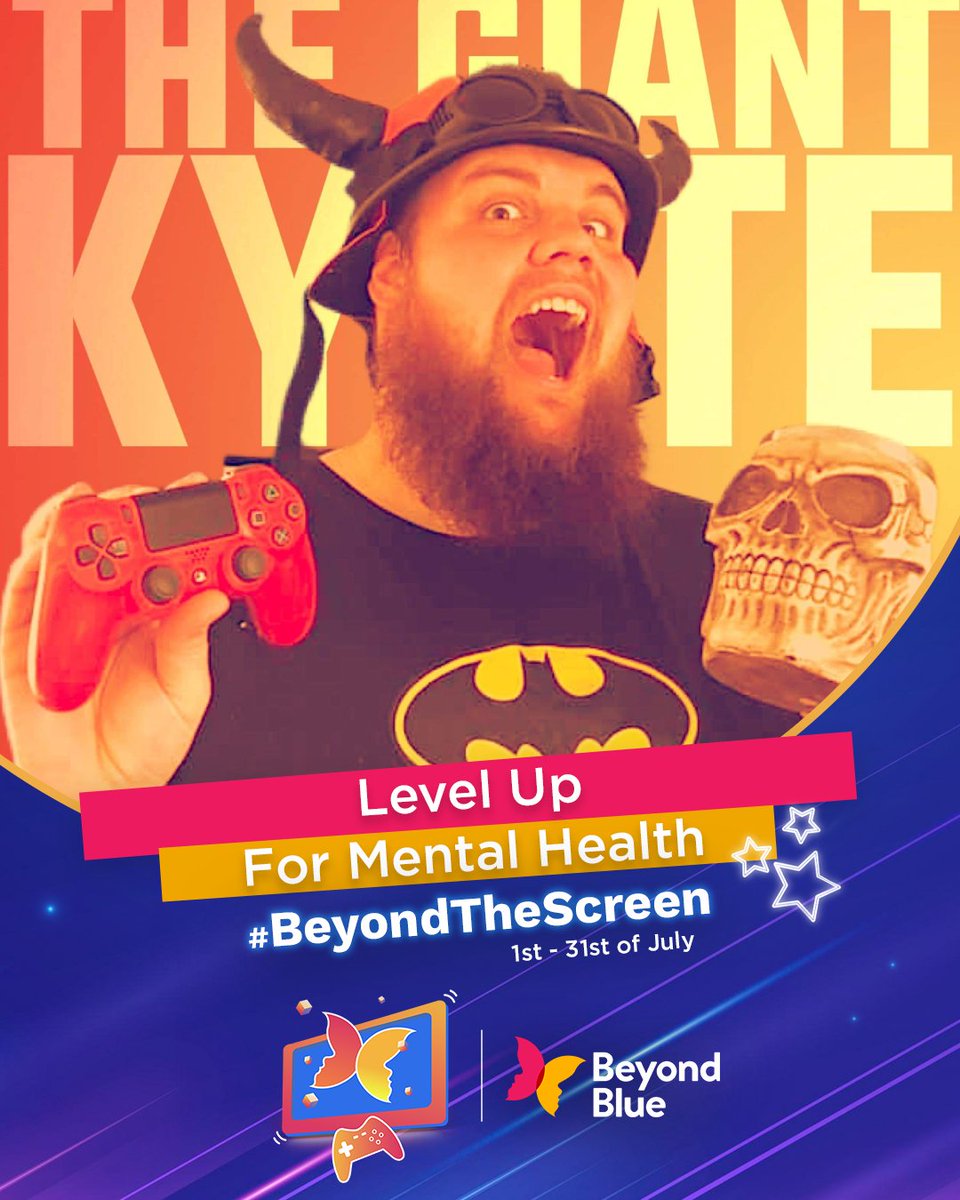TheGiantKyote's tweet image. Who’s ready to level up with @beyondblue very excited to be part of this truly epic event ❤️👊🏻❤️ #BeyondTheScreen