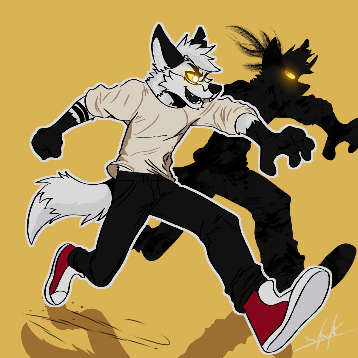 SleeckBlock's tweet photo. #furry #digitalart #wolf #fox #demon https://t.co/7wOkzu6pMh