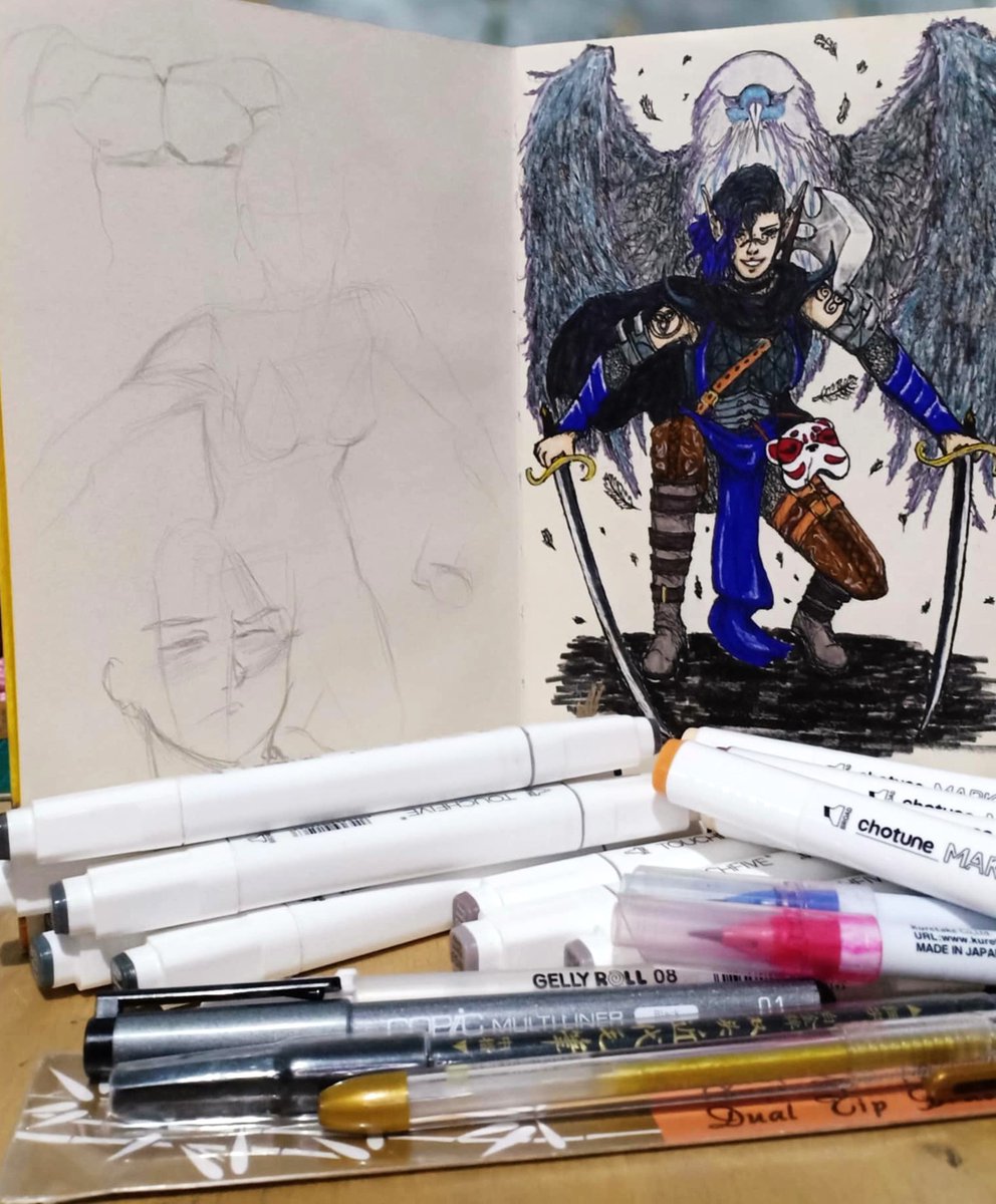 kai_mi01's tweet photo. Nadia Voidcrest: Raven Queen's Guidance
Attack: @DurableGalaxy 's OC!  

#artfight2025 #Artfightteamcrystals #artfightattack #illustration #art #アート #イルスト #キャラクター #fantasy #dnd https://t.co/zt2G6zApti