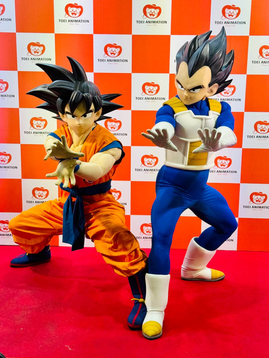 東映アニメーションブース 悟空とベジータが出番を交代する際の
